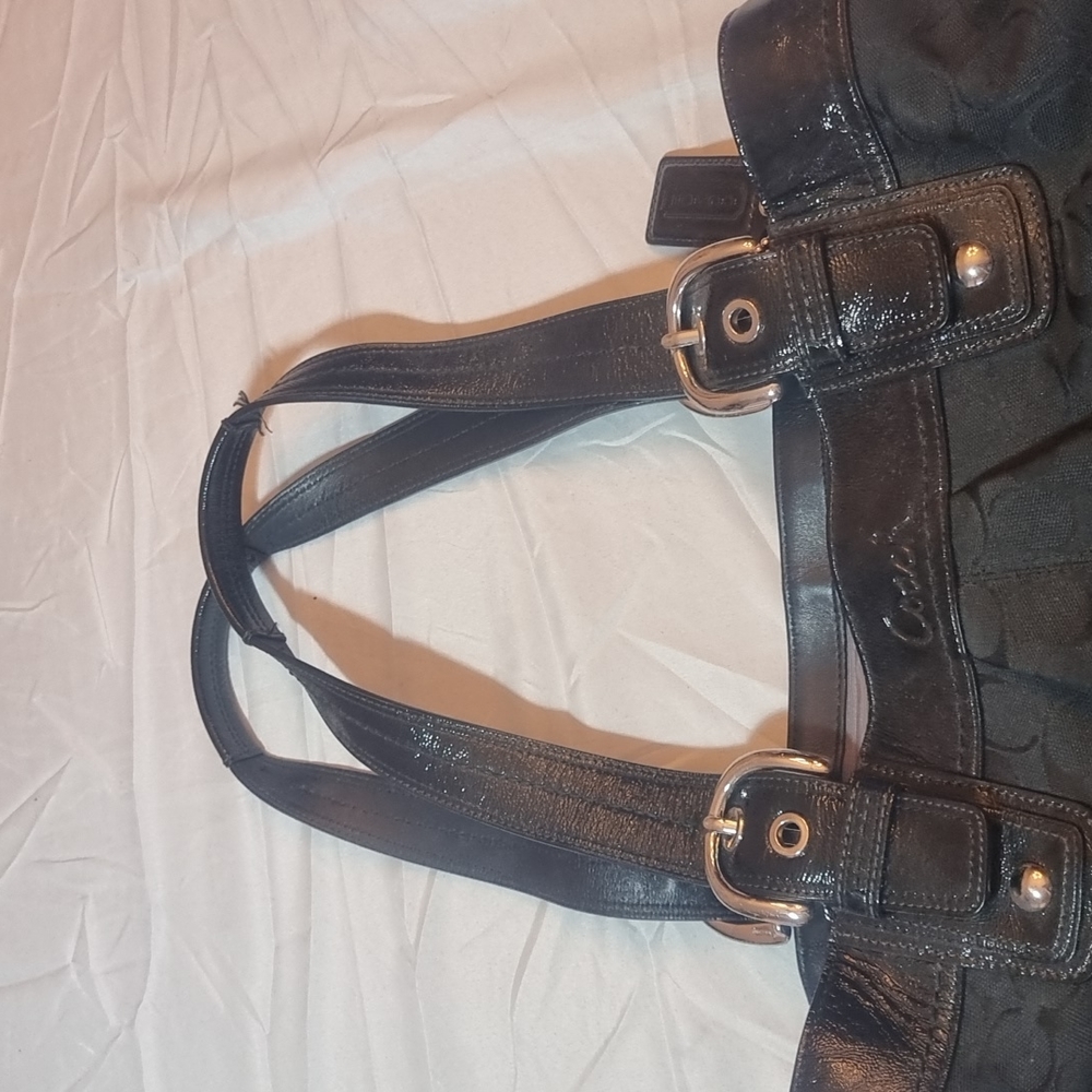 Coach black hobo purse large size - Picture 3 of 7